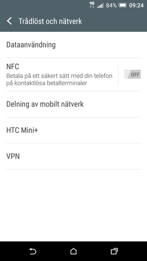 Välj Delning av mobilt nätverk