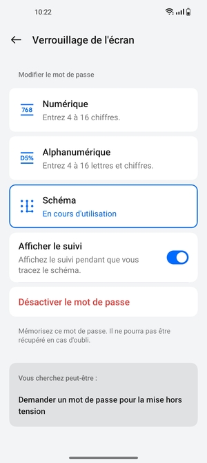 Votre téléphone est maintenant sécurisé par un écran de verrouillage