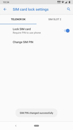 Your SIM PIN has been changed