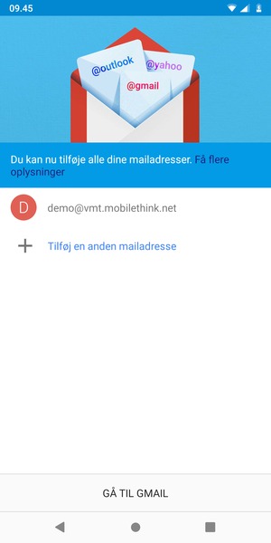 Vælg GÅ TIL GMAIL