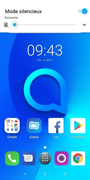 Appuyez une fois de plus pour passer en mode silencieux