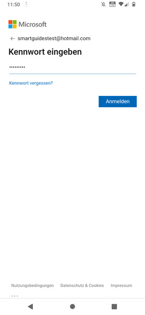 Geben Sie Ihre Passwort ein und wählen Sie Anmelden