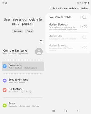 Sélectionnez Point d'accès mobile