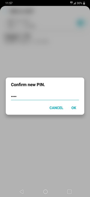 Confirm your new SIM PIN and select OK