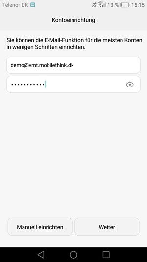 Geben Sie Ihre E-Mail-Adresse und Ihr Passwort ein. Wählen Sie Weiter