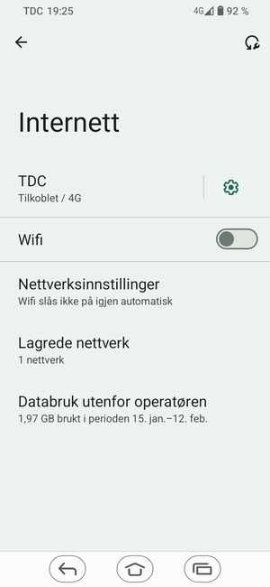 Slå på Wifi