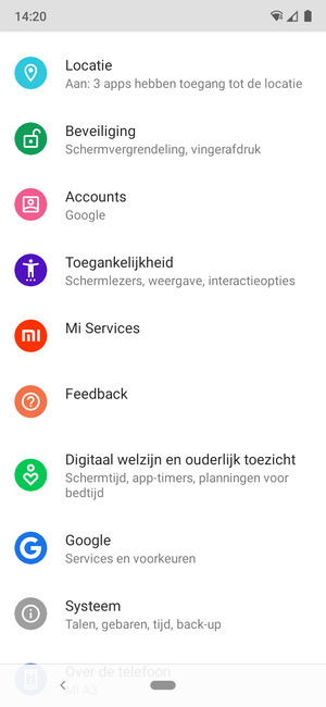 Scroll naar en selecteer Systeem