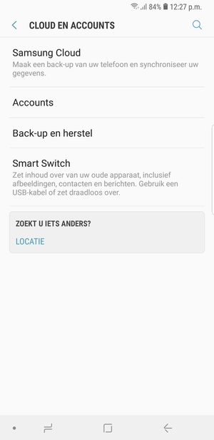 Selecteer Accounts