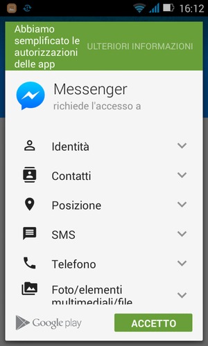 Seleziona ACCETO