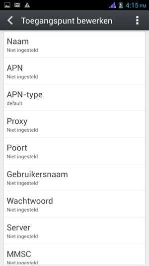 Voer internetgegevens in
