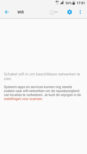 Schakel Wifi in