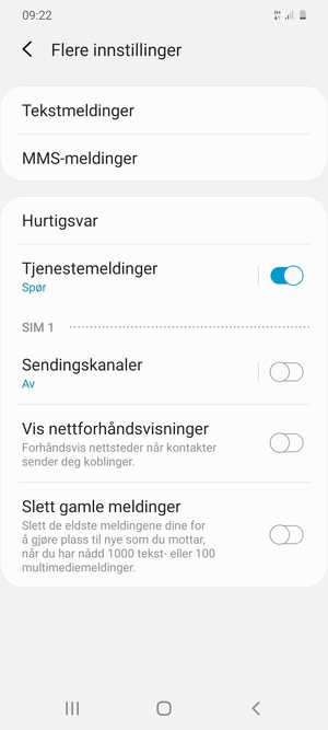 Velg Tekstmeldinger