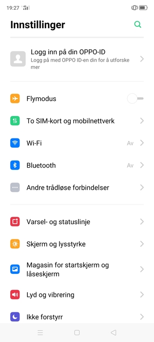 Velg To SIM-kort og mobilnettverk