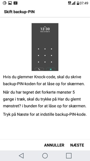 Vælg NÆSTE