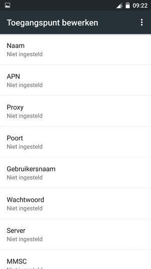 Voer internetgegevens in