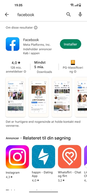 Vælg appen