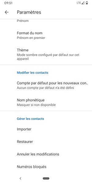 Faites défiler et sélectionnez Importer