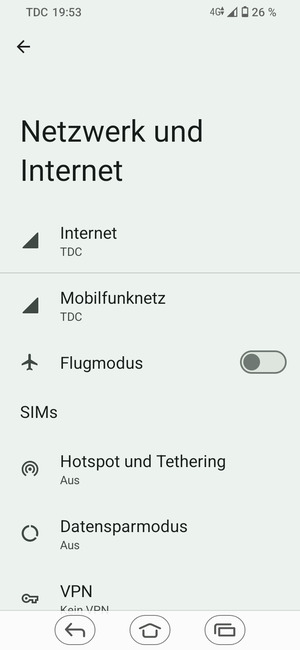 Wählen Sie Internet