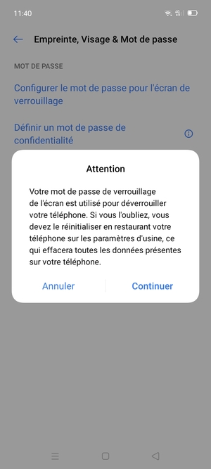 Sélectionnez Continuer