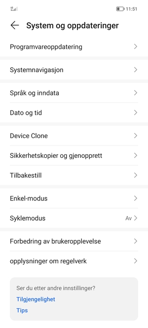 Velg Programvareoppdatering