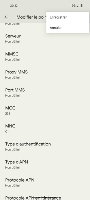 Sélectionnez Enregistrer