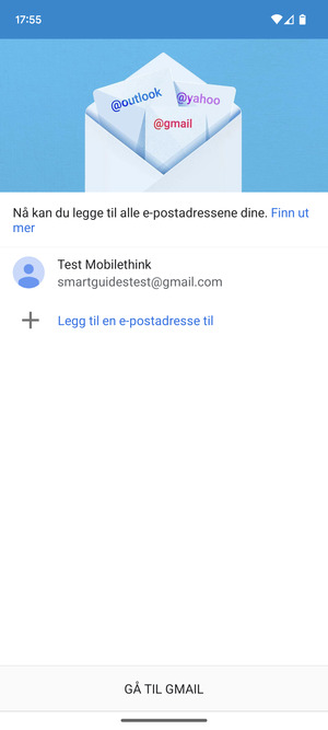 Velg GÅ TIL GMAIL