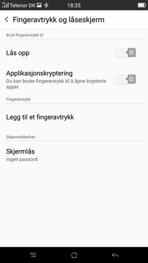 Velg Skjermlås