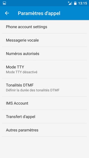 Sélectionnez Messagerie vocale