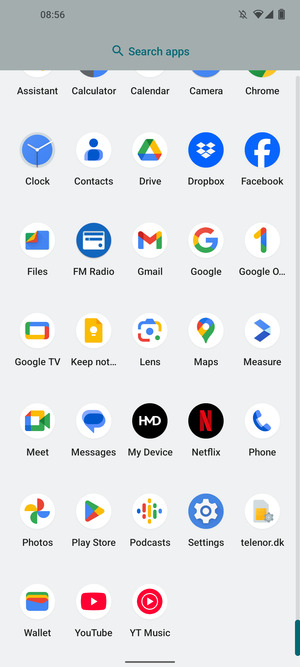 Scroll to and select Settings