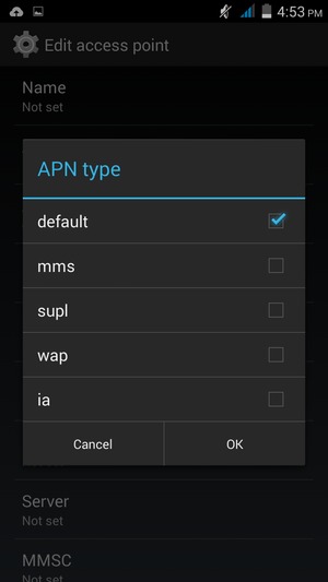 Check the default checkbox and select OK