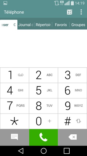 Appuyez longuement sur le numéro 1