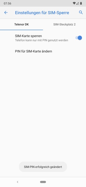 Ihre PIN für die SIM-Karte wurde geändert