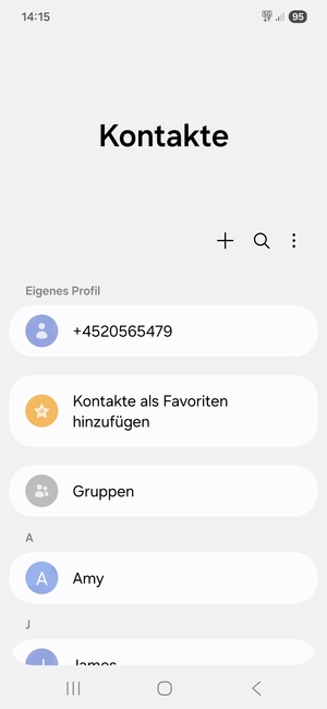 Wählen Sie die Menü-Taste