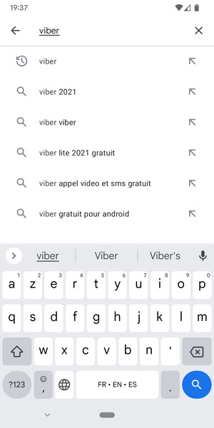 Saisissez le nom de l'appli et sélectionnez Rechercher