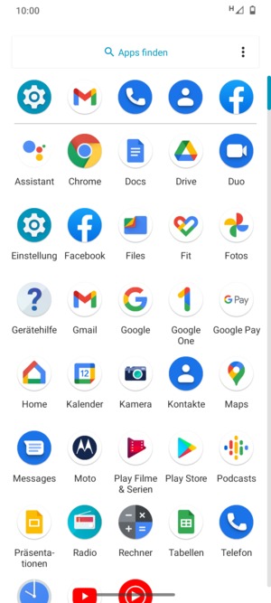 Wählen Sie Einstellung
