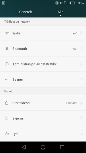 Velg Wi-Fi