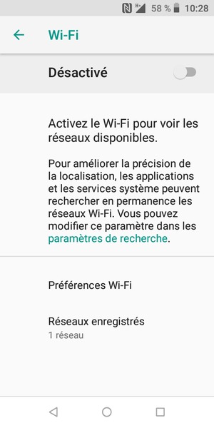 Activer le Wi-Fi
