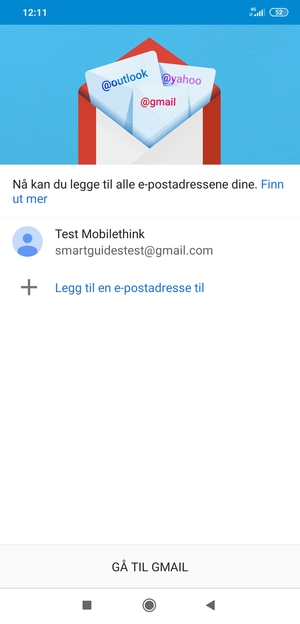 Velg GÅ TIL GMAIL