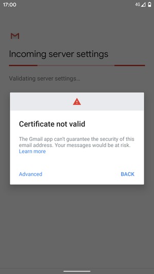 Select BACK