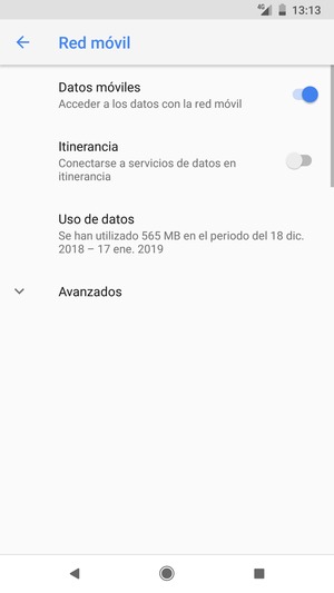 Seleccione Avanzados