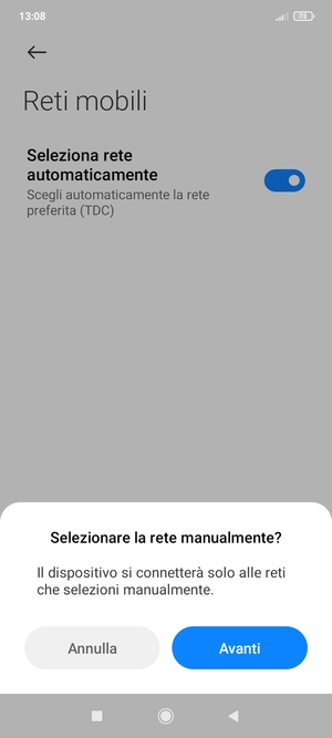 Seleziona Avanti