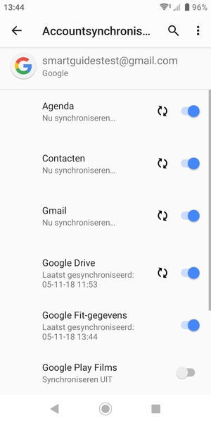 Uw gegevens worden gesynchroniseerd