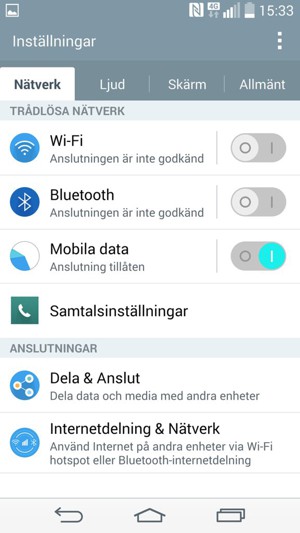Välj Allmänt