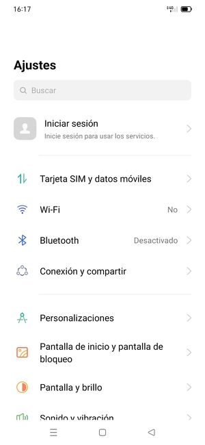 Seleccione Tarjeta SIM y datos móviles