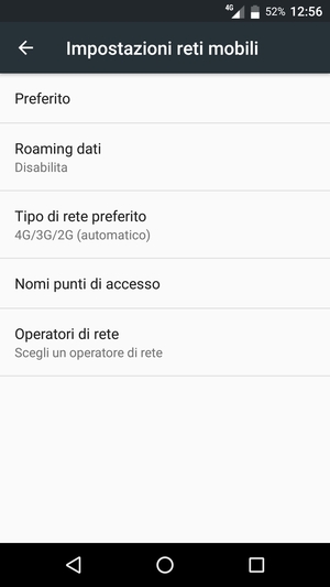 Seleziona Nomi punti di accesso