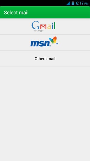 Selecteer Others mail