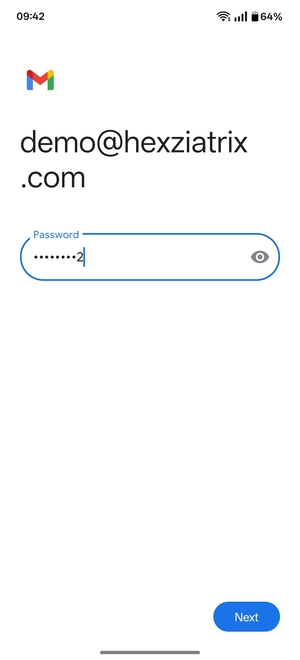 Enter your password and select Next