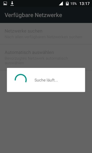 Warten Sie, bis die Suche abgeschlossen ist