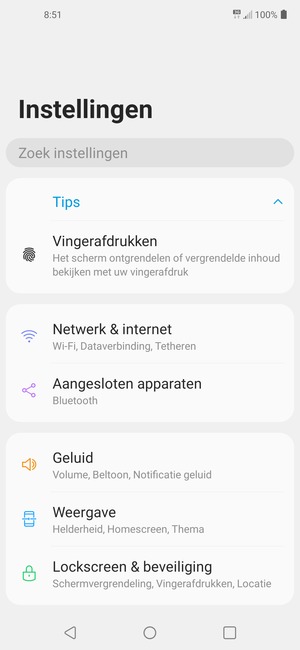 Selecteer Netwerk en internet