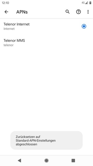 Wählen Sie die Menü-Taste